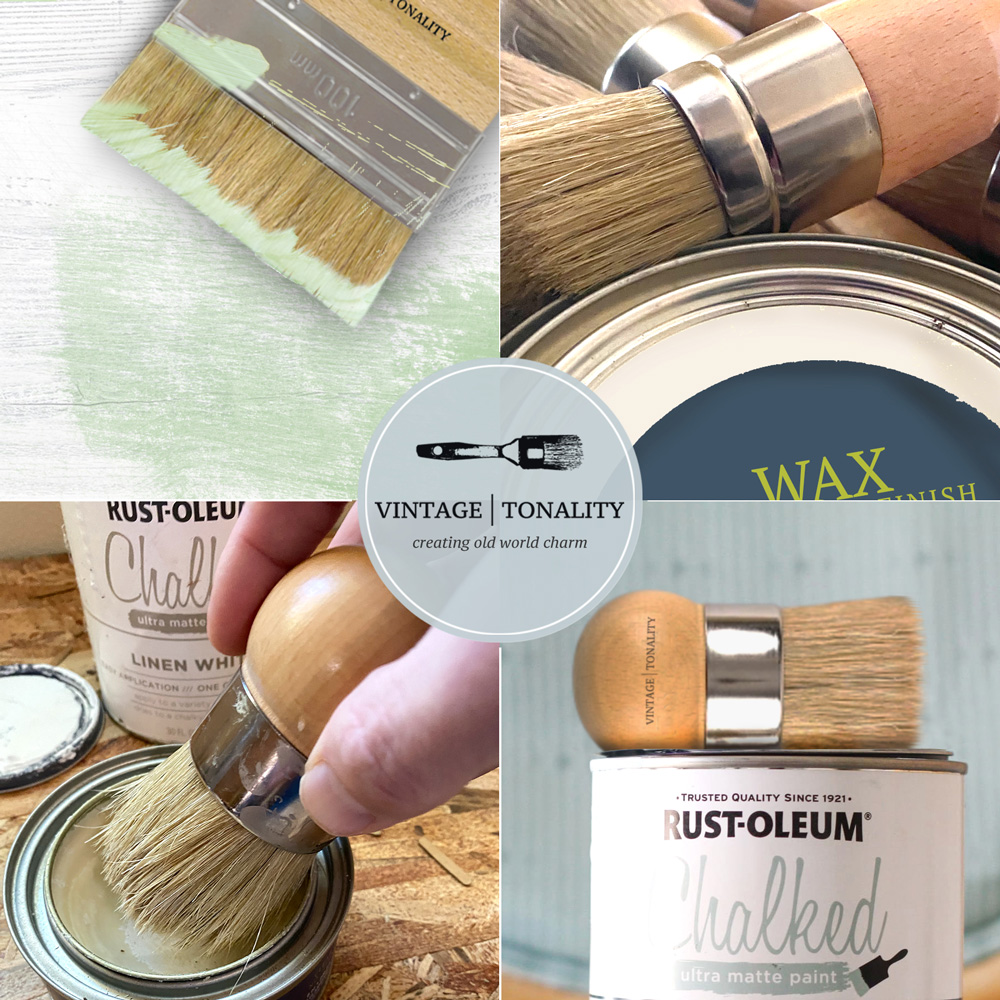 Pro Chalk + Wax Paint Brush Set by Vintage Tonality
